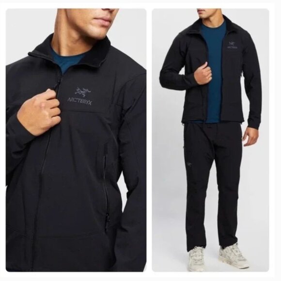 Arc'teryx Gamma SV Jacket Mens XL Black Softshell Fleece Lined Full Zip Outdoors - Picture 1 of 6